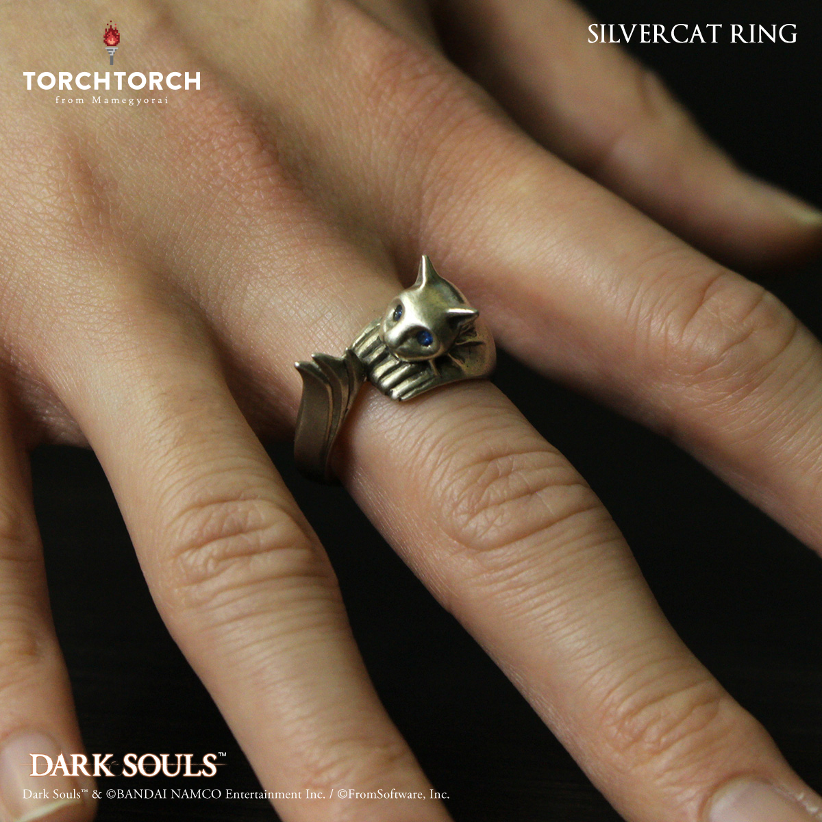 ダークソウル × TORCH TORCH/ リングコレクション: 銀猫の指輪 17号 - イメージ画像2