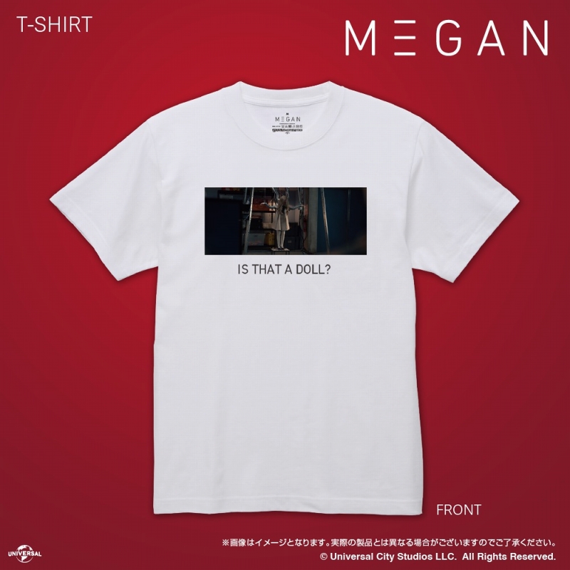 【豆魚雷別注モデル】M3GAN/ミーガン: "IS THAT A DOLL" Tシャツ ホワイト Mサイズ - イメージ画像1