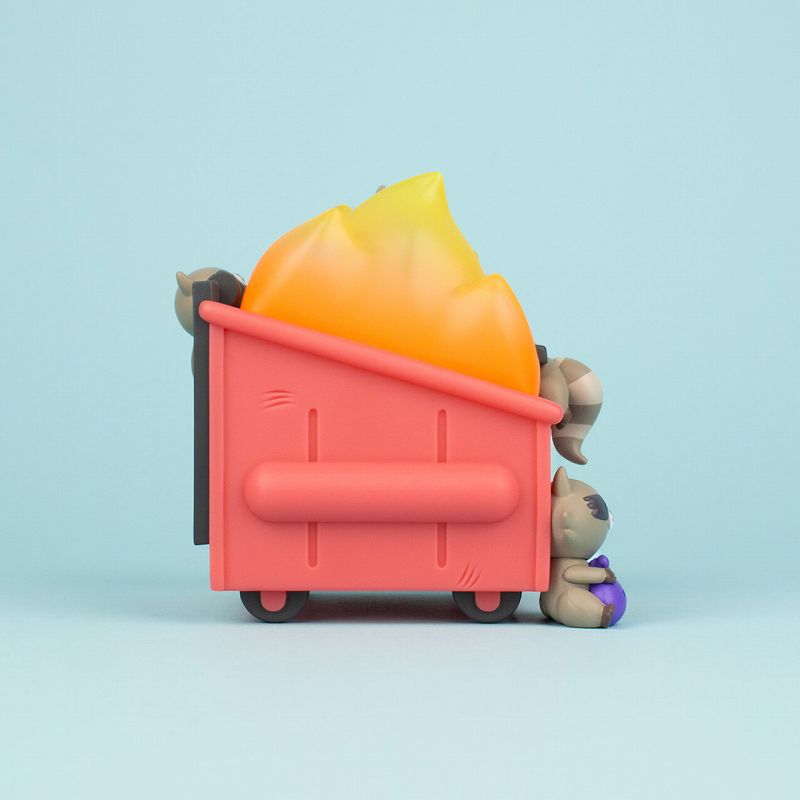 Dumpster Fire/ ダンプスター ファイア with トラッシュパンダ ミニ ビニールフィギュア - イメージ画像4
