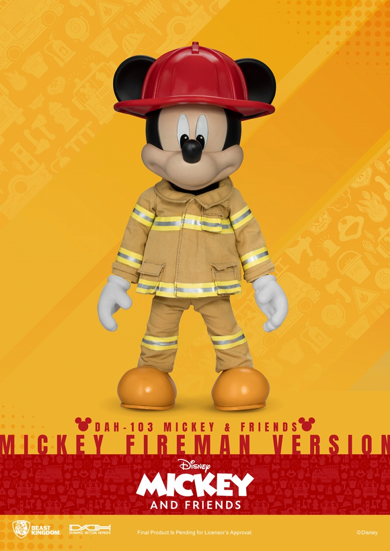 ダイナミックアクションヒーローズ/ ミッキー＆フレンズ: ミッキーマウス アクションフィギュア 消防士 ver - イメージ画像1