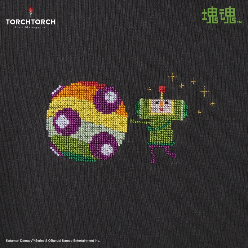 塊魂 × TORCH TORCH/ 王子のパーカー インクブラック サイズS - イメージ画像2