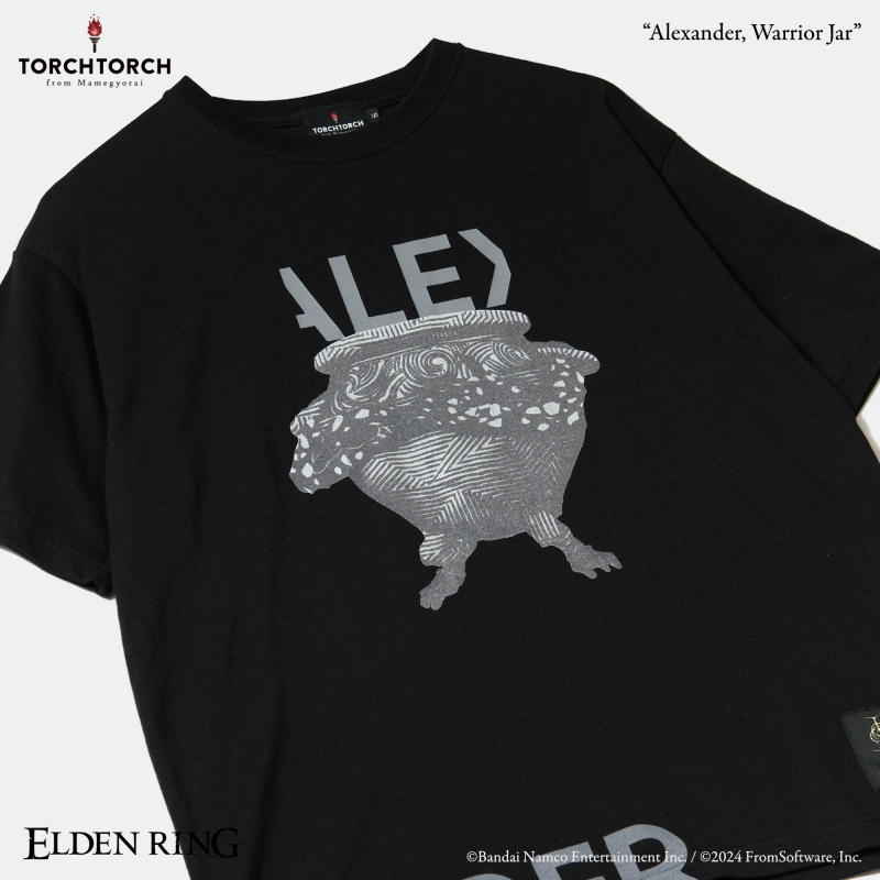 ELDEN RING × TORCH TORCH/ 戦士の壺、アレキサンダー ビッグシルエットTシャツ ブラック M - イメージ画像1
