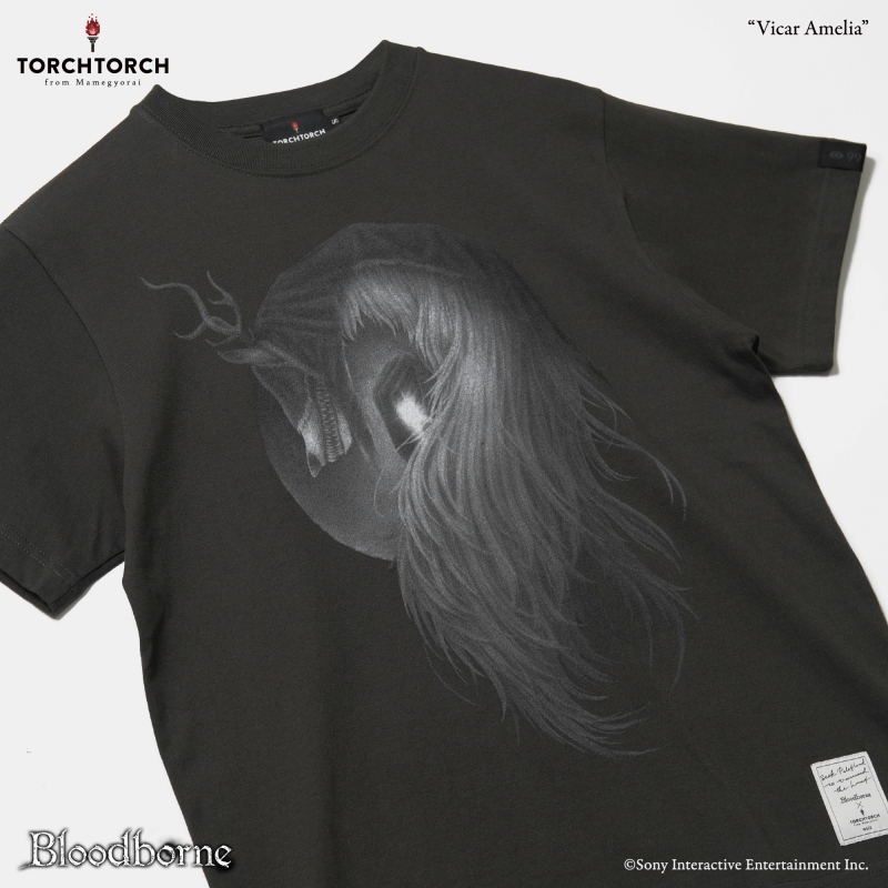 Bloodborne × TORCH TORCH/ Tシャツコレクション: 教区長エミーリア インクブラック XL - イメージ画像1