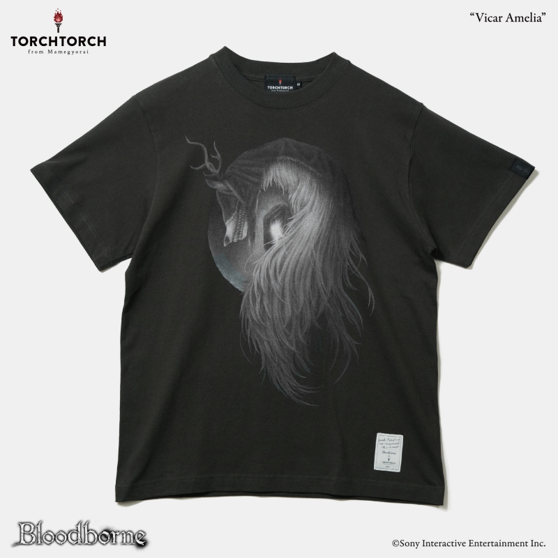Bloodborne × TORCH TORCH/ Tシャツコレクション: 教区長エミーリア インクブラック XL - イメージ画像2