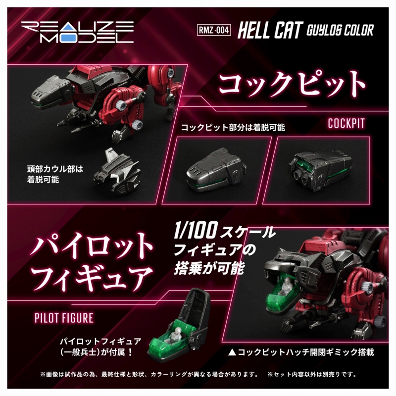 ゾイド REALIZE MODEL/ RMZ-004 ヘルキャット ガイロスカラー 1/100 アクションプラモデルキット - イメージ画像7