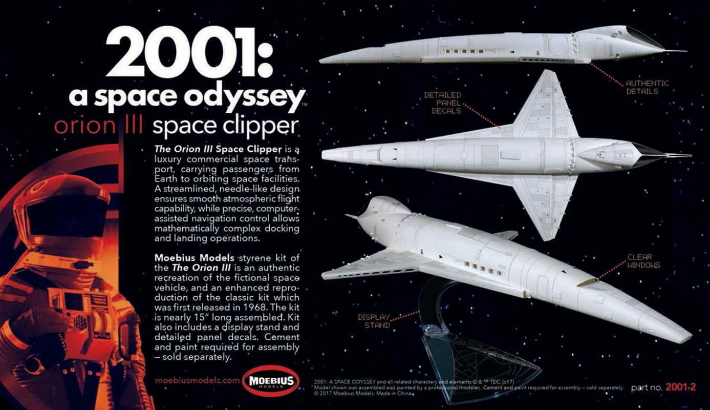 【再生産】2001年宇宙の旅/ スペースクリッパー オリオン号 1/160 プラモデルキット - イメージ画像2