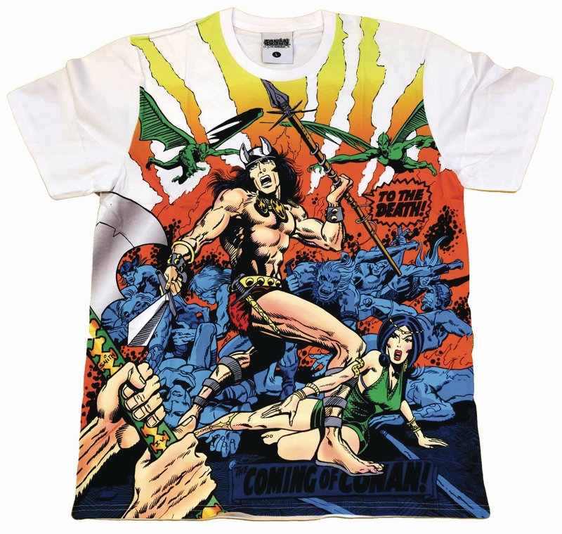 コナン・ザ・バーバリアン/ THE COMING OF CONAN Tシャツ（ホワイト）US: Sサイズ - イメージ画像1