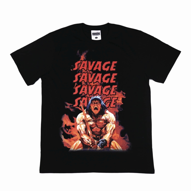 ザ・サヴェッジソード・オブ・コナン/ SAVAGE SAVAGE SAVAGE Tシャツ（ブラック）US: Sサイズ - イメージ画像1