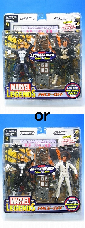 MARVEL LEGENDS/ FACE OFF TWIN PACK SERIES 2: PUNISHER vs JIGSAW