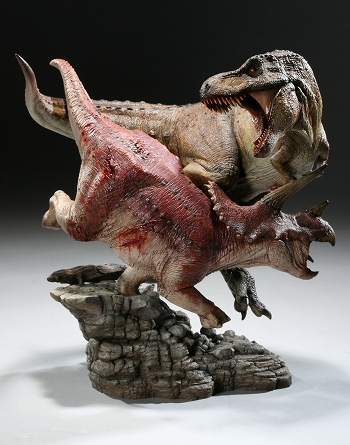 ダイナソーリア/ ティラノサウルス（Tレックス） vs トリケラトプス ジオラマ スタチュー