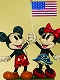 【入荷中止】エネスコ ディズニー・トラディションズ/ 星条旗を掲げるミッキーマウスとミニーマウス
