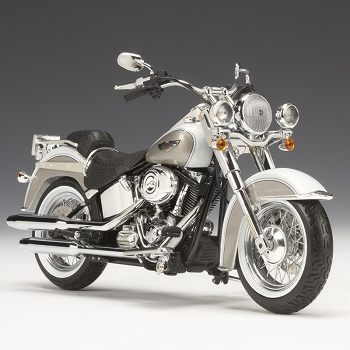 HARLEY-DAVIDSON/ SOFTTAIL DELUXE 2009 1/12 WHITE GOLD PEARL / PEWTER PEARL ver