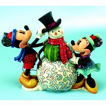【入荷中止】エネスコ ディズニー・トラディションズ/ クリスマス: ミッキーとミニーの雪だるま作り
