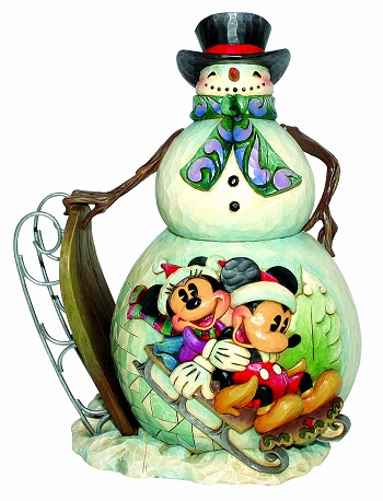 エネスコ ディズニー・トラディションズ/ クリスマス: ミッキーとミニーの雪だるまとソリ
