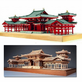 お取り寄せ終了】平等院 鳳凰堂 1/75 木製キット/ キット＆プラモデル