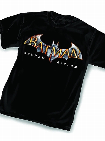 バットマン/ アーカムアサイラム ロゴ Tシャツ (サイズ M/ ブラック) - イメージ画像