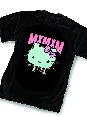 マジカルモッシュミスフィッツ x ハローキティ/ KITTY どろーん Tシャツ（サイズ M/ ブラック＆ライム） - イメージ画像