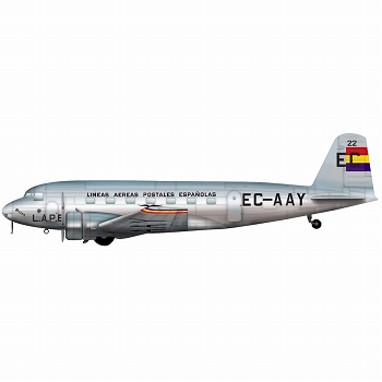 ダグラス DC-2 スペイン共和国政府専用機 1/200: HL8004