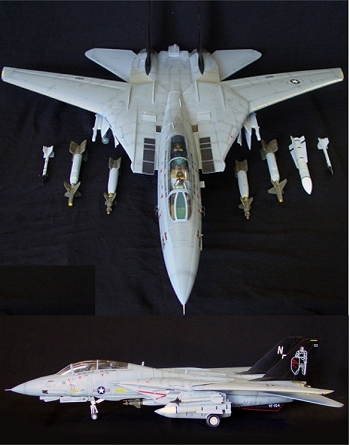 ミリタリーアートモデル/ F-14A トムキャット "VF-154 ブラックナイツ" 1/18 限定 ver