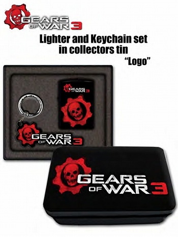 ギアーズ・オブ・ウォー3/ Lighter and Key Chain Set in Collector's Tin "Logo"