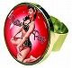 BETTIE PAGE CHERRY RED ADJUSTABLE RING/ JUN110048