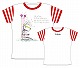 PIN CUSHION QUEEN CAP SLEEVE BABYDOLL T/S WHITE W/ RED XXL (RES)/ JUL110102