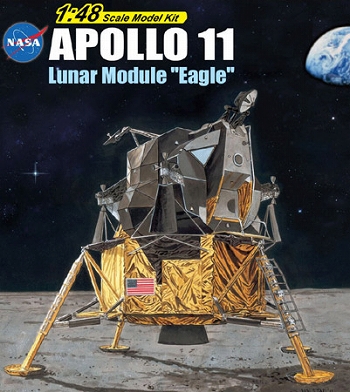 【お取り寄せ終了】アポロ11号 月着陸船 イーグル 1/48 プラモデルキット
