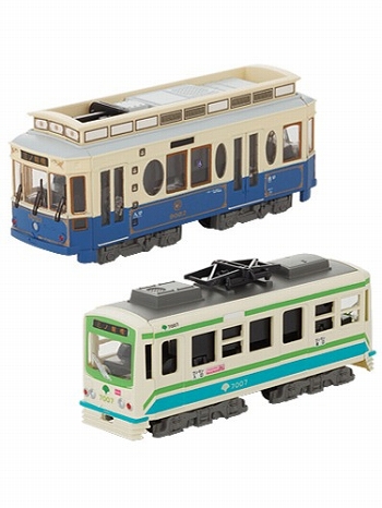 Bトレインショーティー/ 路面電車 9000形（ブルー）＆7000型（現塗装） プラモデルキット