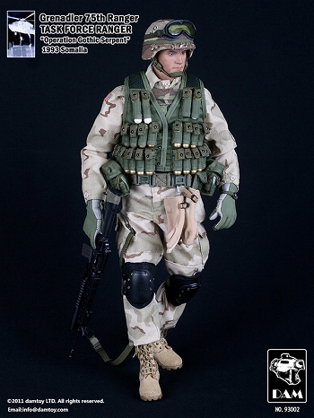 アメリカ軍 第75レンジャー連隊 擲弾兵 1/6 アクションフィギュア モガディシュの戦闘 ソマリア 1993