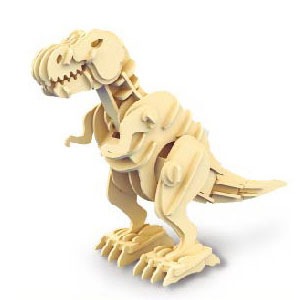 【お取り寄せ終了】動く木製3Dパズルキット/ D210 ティラノザウルス