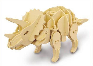 【お取り寄せ終了】動く木製3Dパズルキット/ D430 トリケラトプス