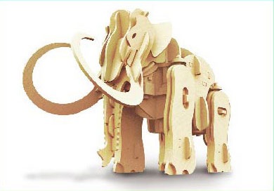 【お取り寄せ終了】動く木製3Dパズルキット/ A400 マンモス