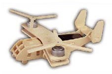 【お取り寄せ終了】動く木製3Dパズルキット/ P310 転換式航空機