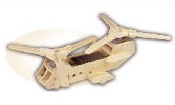 【お取り寄せ終了】動く木製3Dパズルキット/ P320 タンデム回転翼機