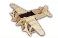 【お取り寄せ終了】動く木製3Dパズルキット/ P330 双発機 A - イメージ画像