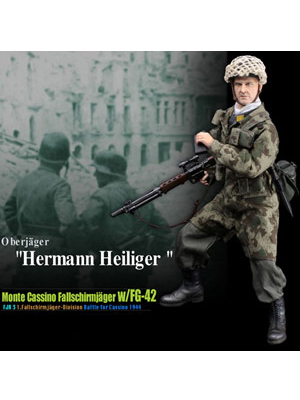 【お取り寄せ終了】ドラゴン ミリタリー/ WW.II ドイツ軍 第1降下猟兵師団 第3降下猟兵連隊 ヘルマン・ハイリガー 1/6 フィギュア:DR70819