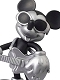 ウルトラディテールフィギュア(UDF)/ ロエン・コレクション ミッキーマウス: グランジロックミッキー BLACK＆SILVER ver