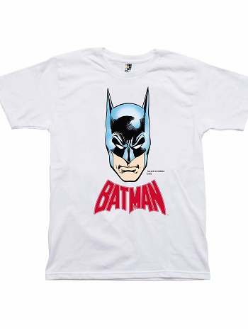 【お取り寄せ終了】MLE/ DC COMIC シリーズ: Tシャツ バットマン イラスト 白 M