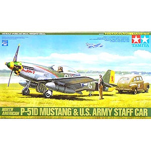 1/48 P-51Dマスタング＆アメリカ陸軍スタッフカーセット 1/48