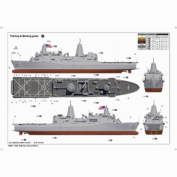 アメリカ海軍ドック型揚陸艦 USS ニューヨーク LPD-21 1/350 プラモデルキット :64007