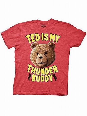 TED/ テッド・イズ・マイ・サンダー・バディ Tシャツ レッド メンズ S