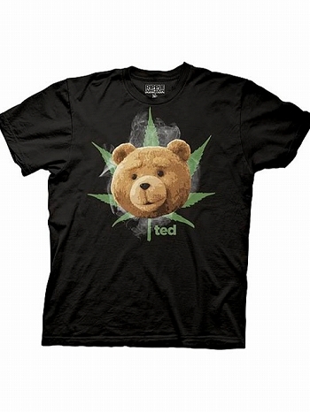 TED/ テッド フェイス with ポットリーフ＆スモーク Tシャツ ブラック メンズ XL