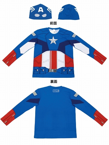 【9月入荷分】アベンジャーズ/ キャプテンアメリカ ムービーロングTシャツ  95069