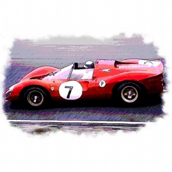 フェラーリ 330 P4 スパイダー S.E.F.A.C. #0856 BOAC500 ブランズハッチ 1967 5位 #7 1/43 EM197