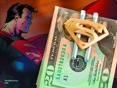 SUPERMAN SHIELD GOLD-PLATED MONEY CLIP/ JUL132101