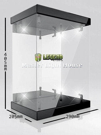 【送料無料】マスターライトハウス/ LEDライト付き フィギュア展示用 アクリルケース MasterLightHouse-01 棚板なし ブラック