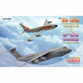 アメリカ空軍 KC-135E ストラトタンカー 第108空中給油機＆C-5C ギャラクシー 第60航空機動航空団 第22空輸飛行隊 1/400 DRB56426