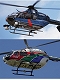 EC-135＆EC-145（BK-117C-2） 警察ヘリ＆防災ヘリ 2機セット 1/72 プラモデルキット 02098
