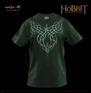 ホビット 竜に奪われた王国/ エルフデザイン 闇の森 グリーン Tシャツ Sサイズ