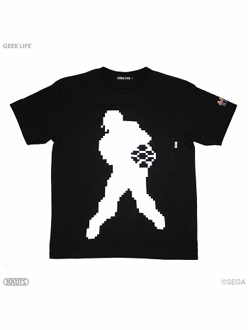 【お取り寄せ終了】SEGA/ スペースハリアー シルエット＆ワンポイントステッチ ポケット Tシャツ ブラック XL